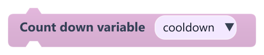 Count down variable