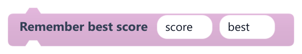 Remember best score
