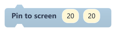 Pin to screen