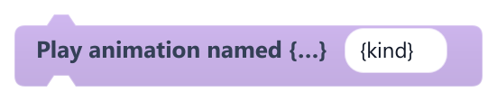 Play animation named {…}