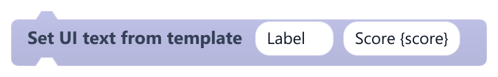 Set UI text from template
