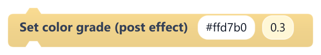 Set color grade (post effect)