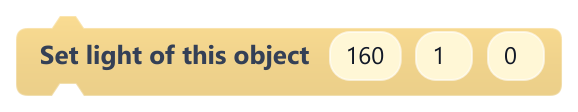 Set light of this object