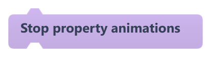 Stop property animations