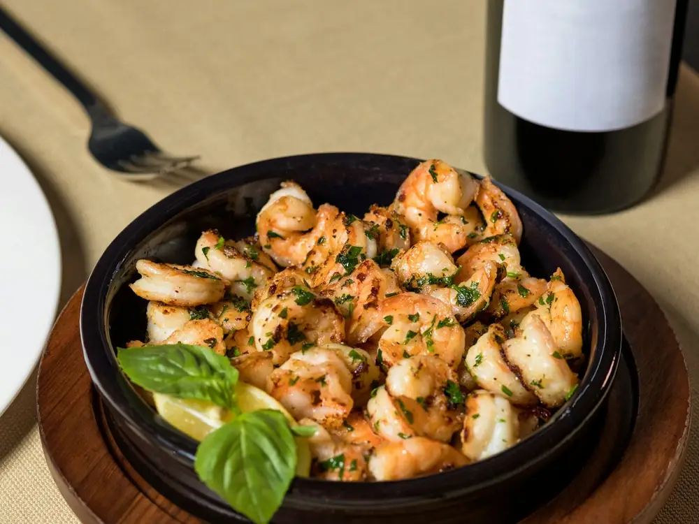 Garlic prawns