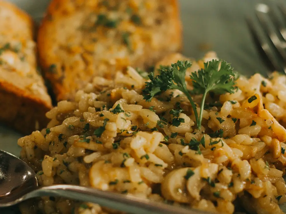 Pine mushroom risotto